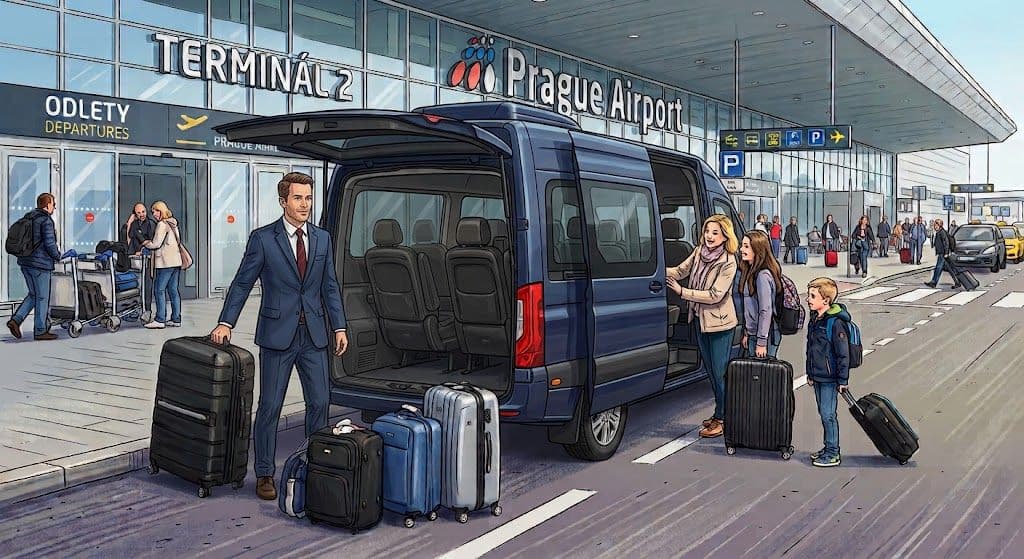 Prague Václav Havel Airport "private transfer" - max. 8 pax