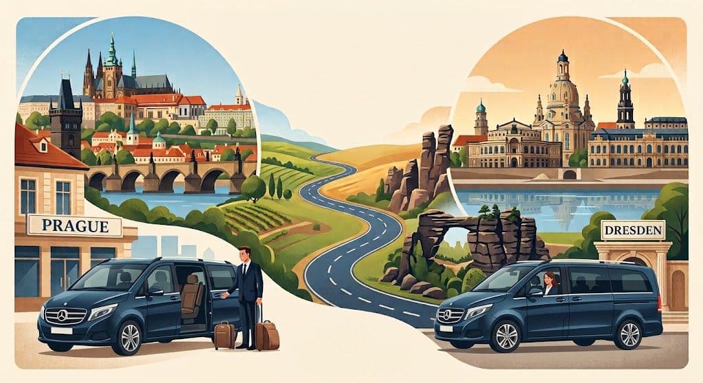 Prague-Dresden "private transfer" - max. 4 pax