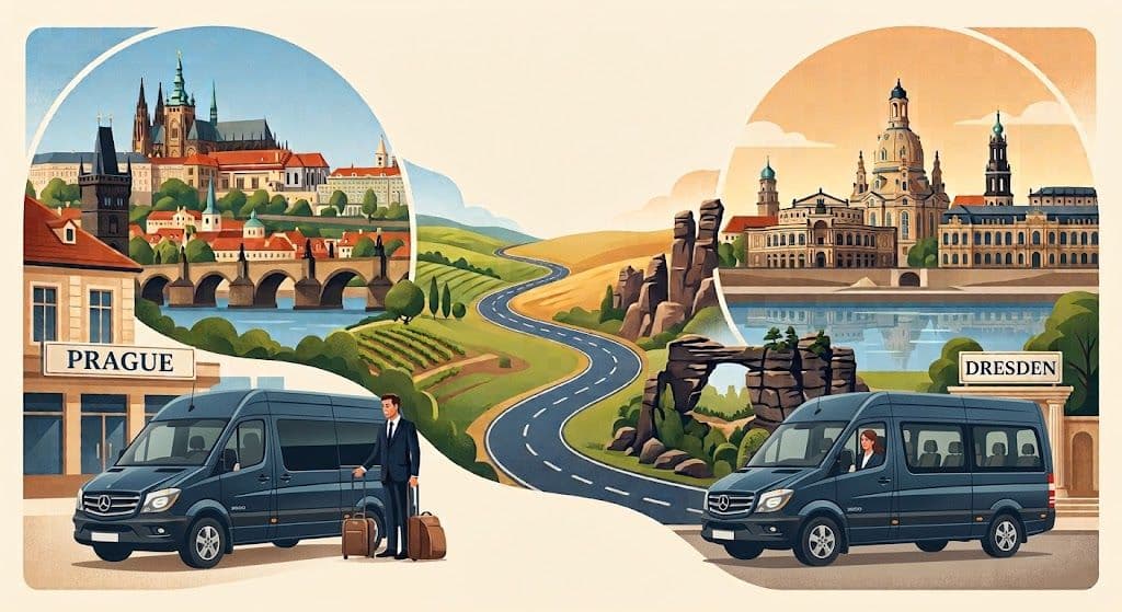 Prague-Dresden "private transfer" - max. 8 pax